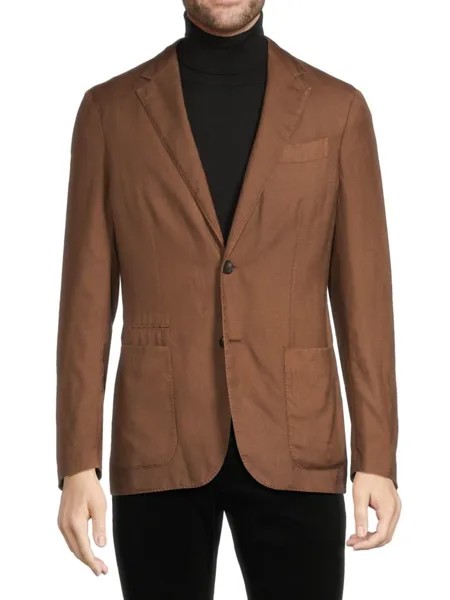 Спортивная куртка из кашемира и шелка Zegna, коричневый