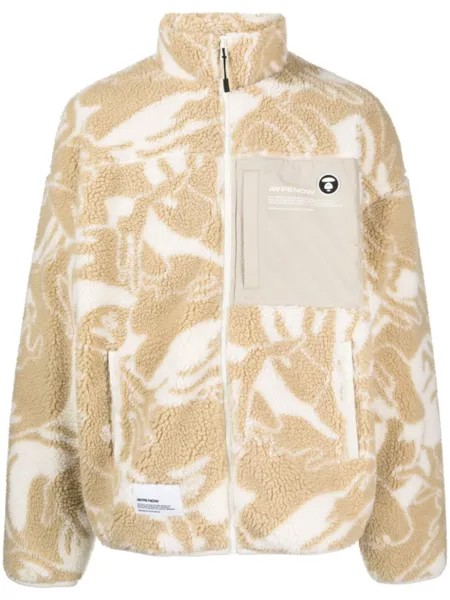 Куртка с камуфляжным принтом AAPE BY *A BATHING APE, бежевый