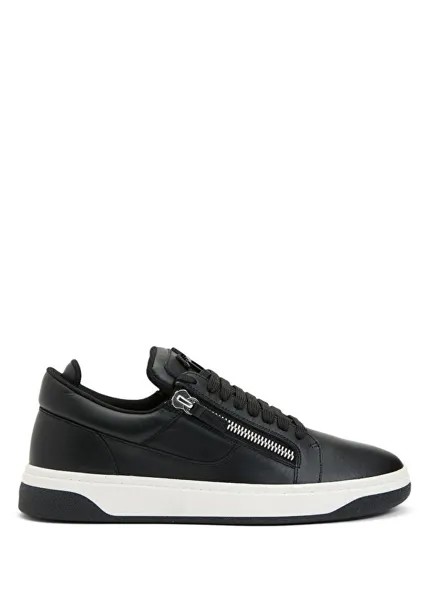 Мужские кожаные кроссовки Giuseppe Zanotti, черный