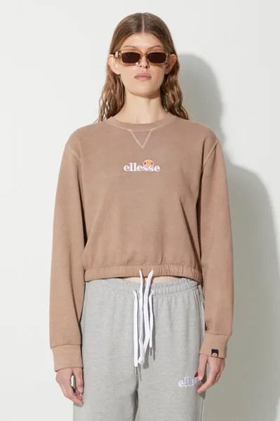 Толстовка из хлопка Ellesse, коричневый