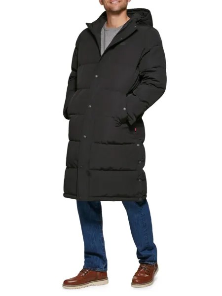 Удлиненная куртка-пуховик с капюшоном Levi'S, черный