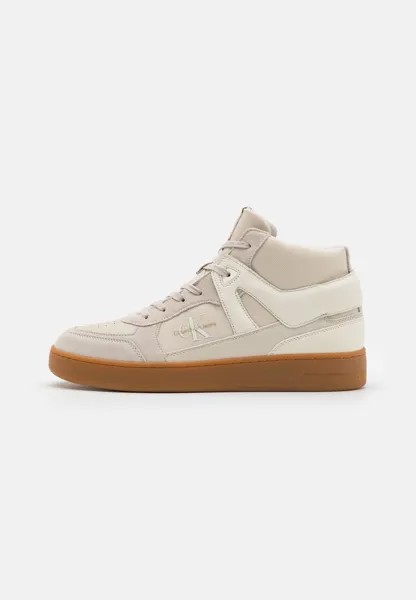 Высокие кеды Basket Cup Mid Laceup Calvin Klein, яичная скорлупа/белый