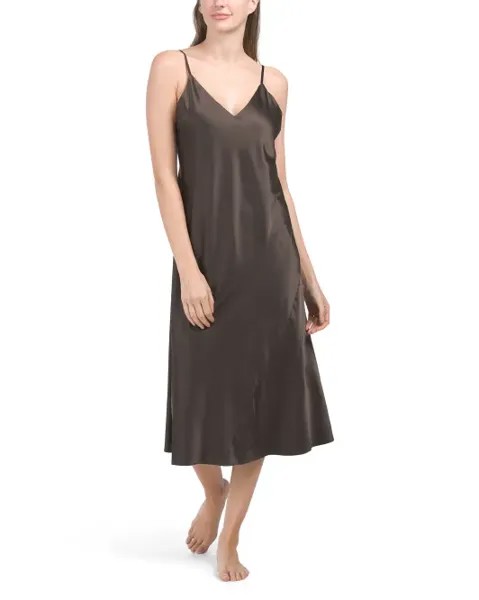 Гламурное атласное платье Natori, цвет Espresso