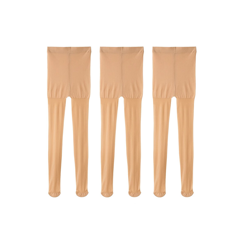 Чулки женские Muji, бежевый, 3 пары