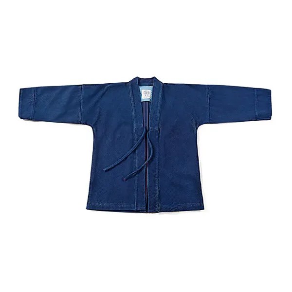 Пиджаки BADBOWL с окрашенными синими растениями Индиго, японский Повседневный дорожный халат, ткань кэндо, тонкое пальто, Мужская Фланцевая ку...