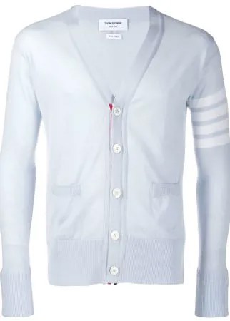 Thom Browne кардиган с V-образным вырезом и полосками 4-Bar