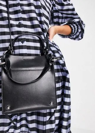 Черная сумка на плечо с ручкой сверху Rebecca Minkoff-Черный цвет