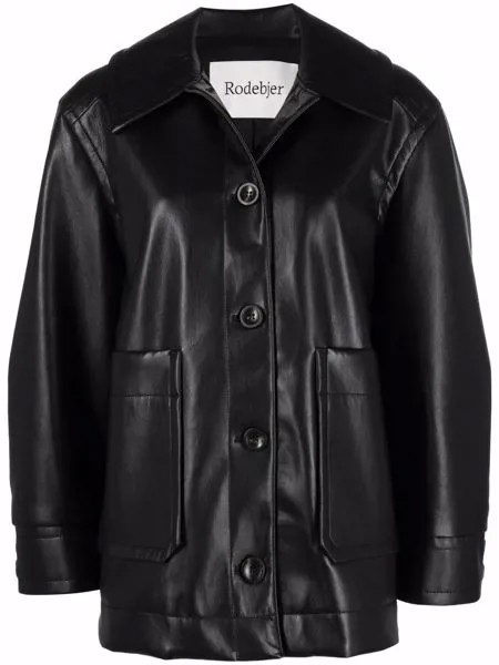 Rodebjer button-up leather shirt coat