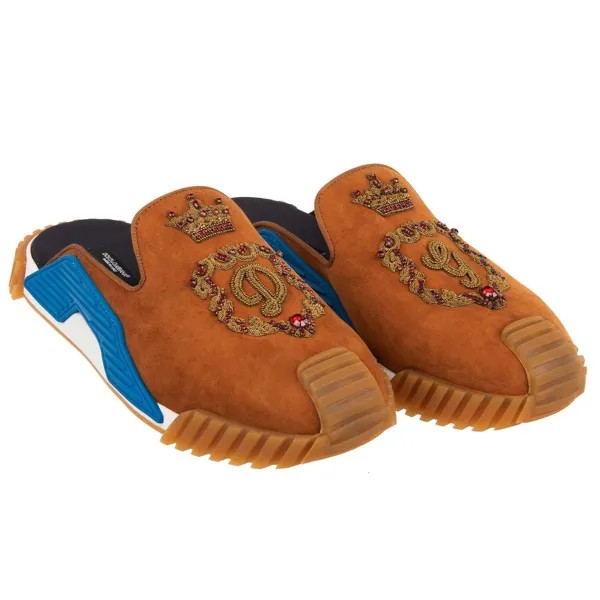 DOLCE - GABBANA Низкие кроссовки с логотипом Crystal Crown, сандалии NS1 12152