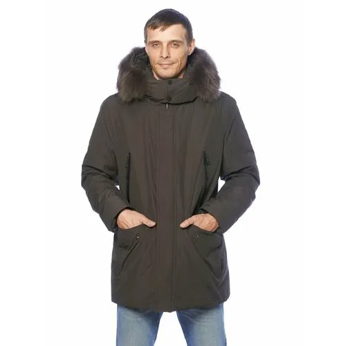 Куртка Clasna, размер 52, коричневый