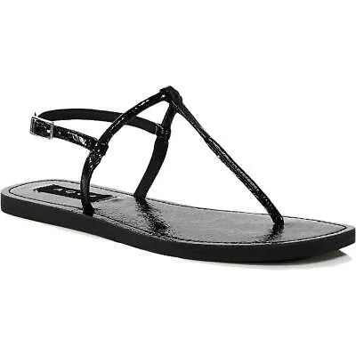 Aqua Womens Zen Patent Slingback Flat Sandals Shoes BHFO 9743