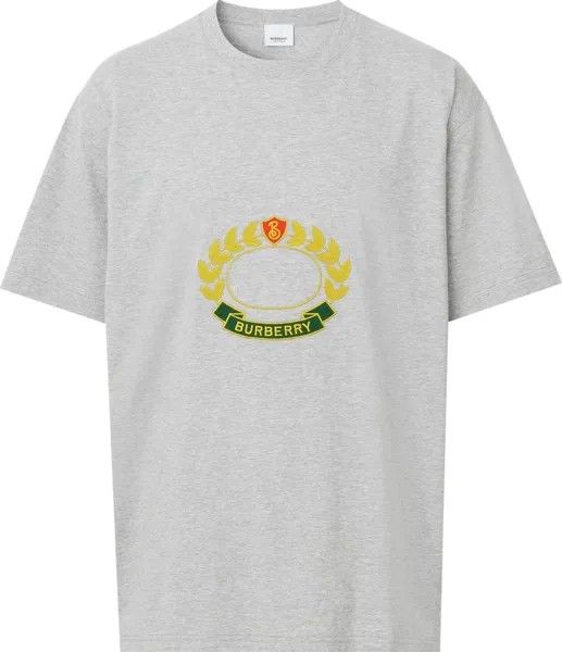 Футболка Burberry Oak Leaf Crest Oversized T-Shirt 'Pale Grey Melange', серый