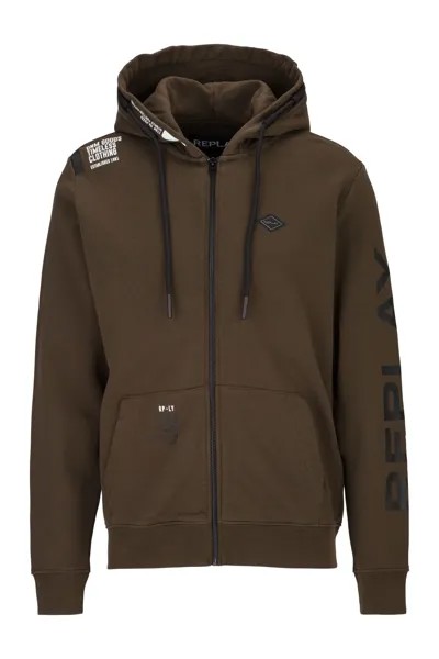 Толстовка Replay Kapuzen Cotton Fleece, зеленый