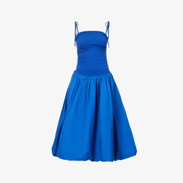 Платье миди Alexa из эластичной ткани с пышными краями Amy Lynn, цвет cobalt