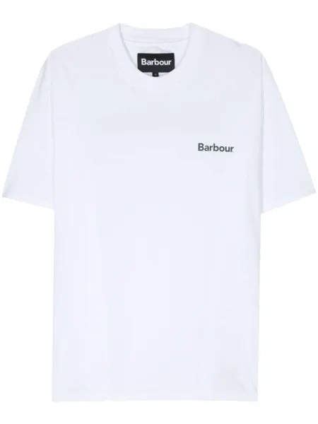 Barbour футболка с логотипом, белый