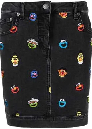 Moschino мини-юбка Sesame Street© с вышивкой