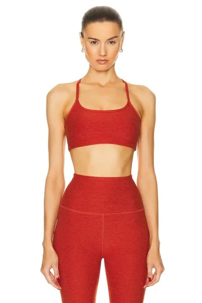 Бюстгальтер Beyond Yoga Spacedye Slim Racerback, цвет Red Sand Heather