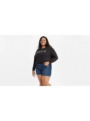 Женский черный свитшот с принтом LEVIS Plus 2X