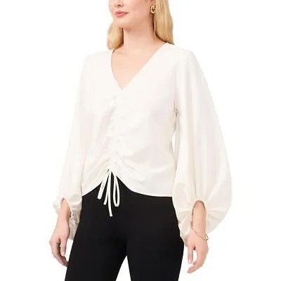 Женская блузка MSK с пышными рукавами и V-образным вырезом, топ Petites BHFO 7441