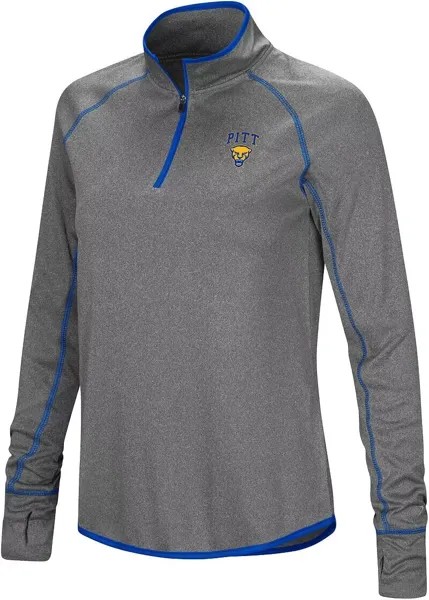 Colosseum Женский пуловер Pitt Panthers Heather Charcoal с молнией