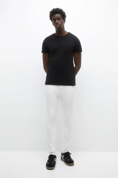 Базовые морковные джинсы Pull&Bear, белый