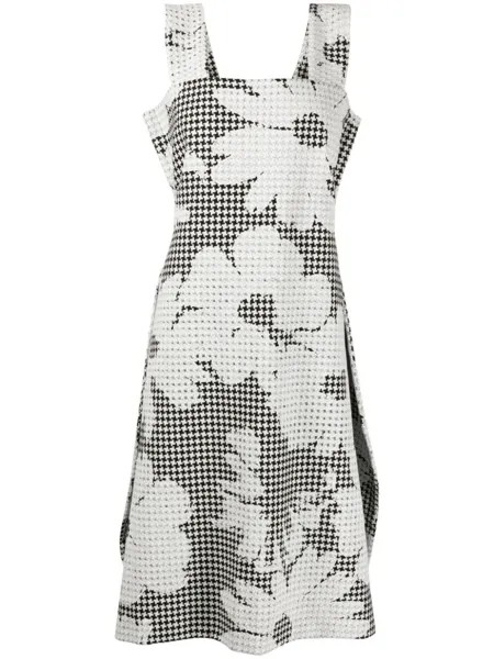 Comme Des Garçons Comme Des Garçons платье миди с цветочным принтом, черный