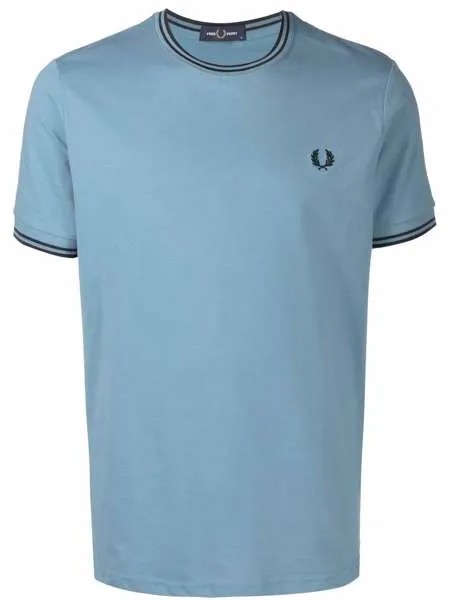 FRED PERRY футболка с отделкой в полоску и логотипом