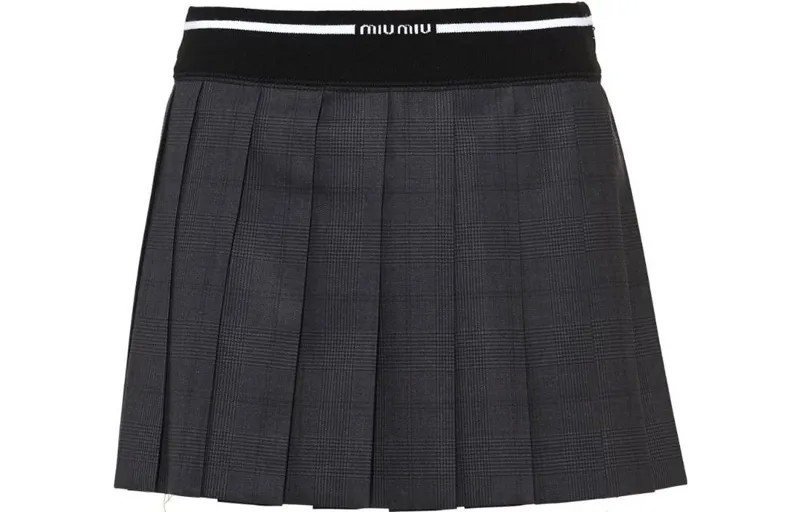 Юбка повседневная женская серая Miu Miu