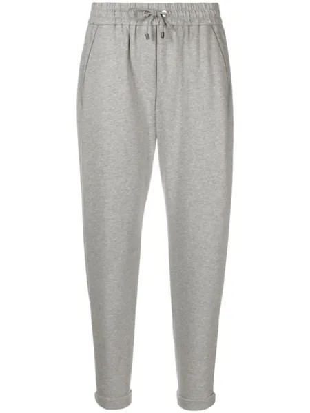 Brunello Cucinelli спортивные брюки с цепочкой, серый