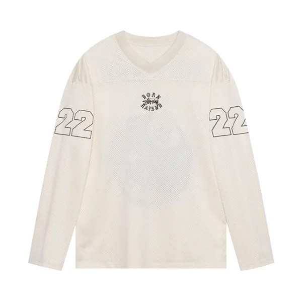 Футбольная майка Born x Raising x Stussy C&C кремового цвета