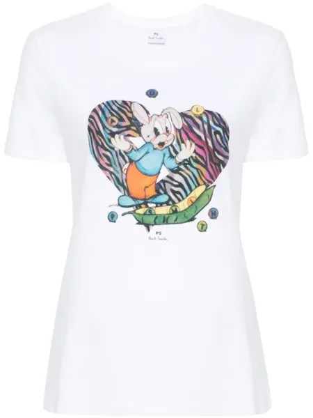PS Paul Smith футболка с графичным принтом, белый