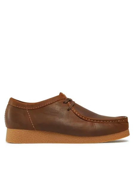Полуботинки Wallabee Evo Clarks, коричневый