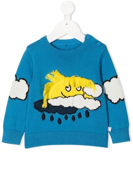 Stella McCartney Kids трикотажный джемпер вязки интарсия