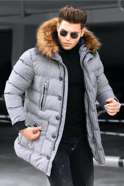 Мужской пуховик с карманами на пуговицах, серый, черный, желтый, хаки пуховик из хлопчатобумажной полиэфирной ткани, новинка сезона 2021
