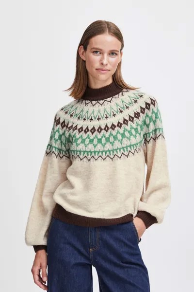 Свитер b.young Strick BYMARITNE JACQUARD JUMPER 20813540, серый