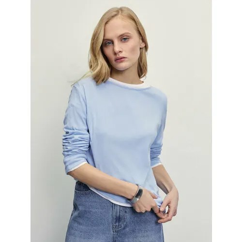 Лонгслив Zarina, размер XS (RU 42)/170, голубой