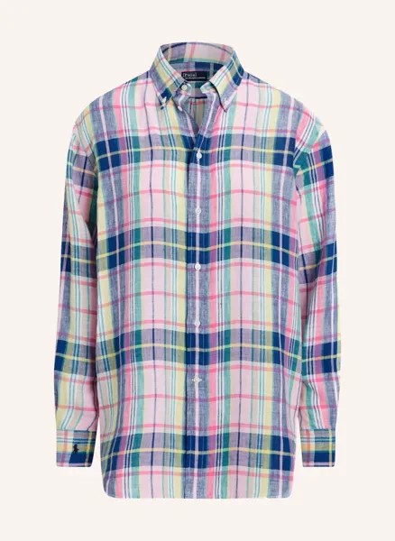 Льняная блузка-рубашка Polo Ralph Lauren, синий