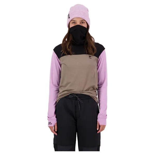 Футболка с длинным рукавом Mons Royale Yotei High Neck, фиолетовый