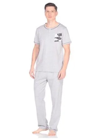 Пижама мужская t-sod, TS4-3885-GM-000/серый-меланж, размер 2XL