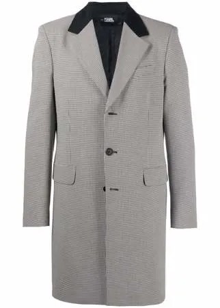 Karl Lagerfeld однобортное пальто узкого кроя