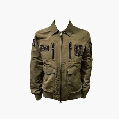 Мужская куртка Aeronautica Militare AB2071 Jacket Pilot Green Pilot Arrows Trico