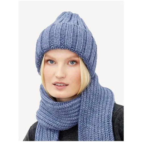 Комплект шапка и шарф (Размер: One size, Цвет: Индиго)