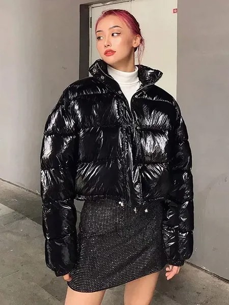 Milanoo Puffer Coats For Women Removable Zipper Stand Collar Long Sleeves Casual Winter Coat Outerwe