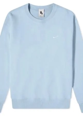 Свитшот NIKE NikeLab Fleece Crew размер L, psychic blue/white