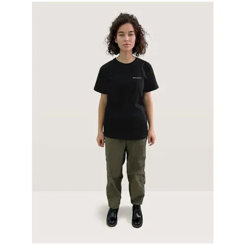 Футболка minimal trend, хлопок, размер 3XS, черный