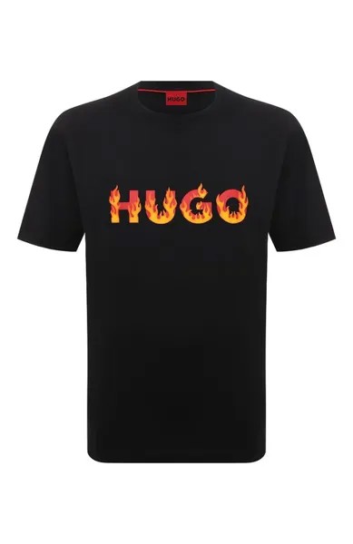 Хлопковая футболка HUGO