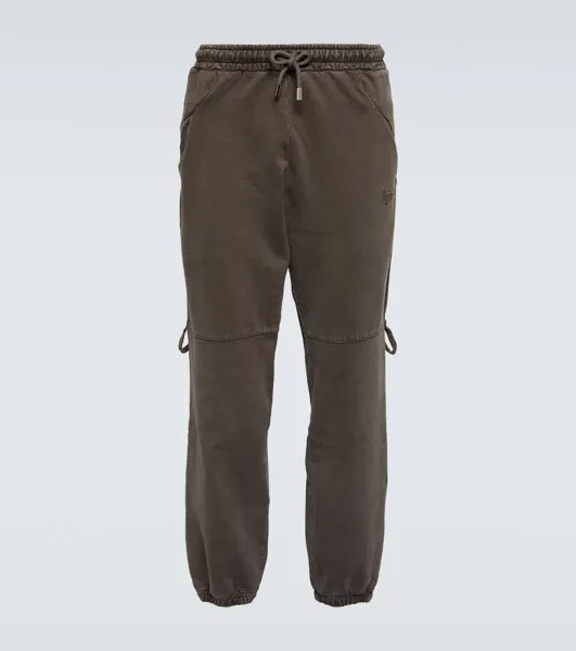 Спортивные брюки le jogging camargue из хлопкового флиса Jacquemus, коричневый