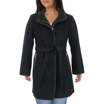 Vince Camuto Womens Black Wool Midi Dressy Wool Coat Верхняя одежда XS BHFO 5937