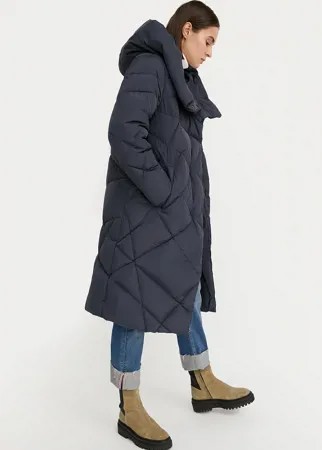 Пуховик-пальто женский Finn Flare W20-12041 синий 58