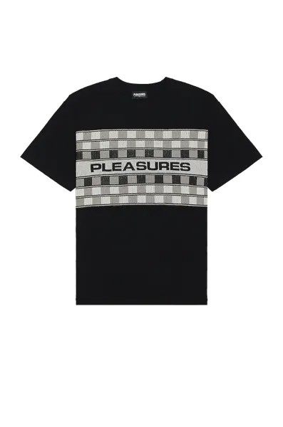 Рубашка Pleasures Check Knit, черный